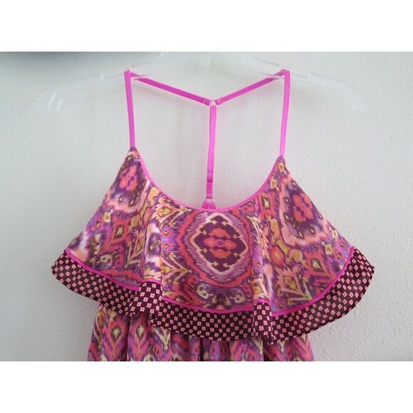 Victoria's Secret Women's Sz M/L Pink Multi Babydoll Racerback Tank Nightie - Picture 3 of 10